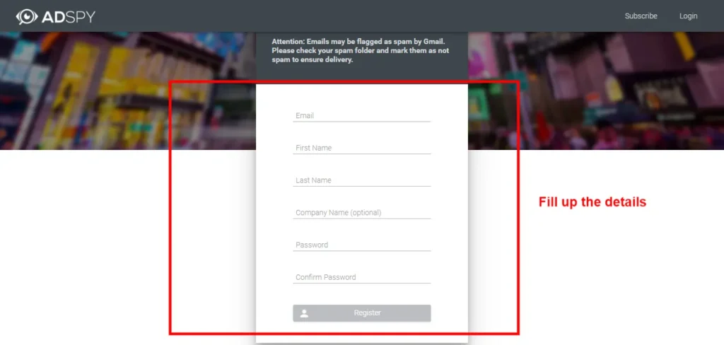 AdSpy Sign Up