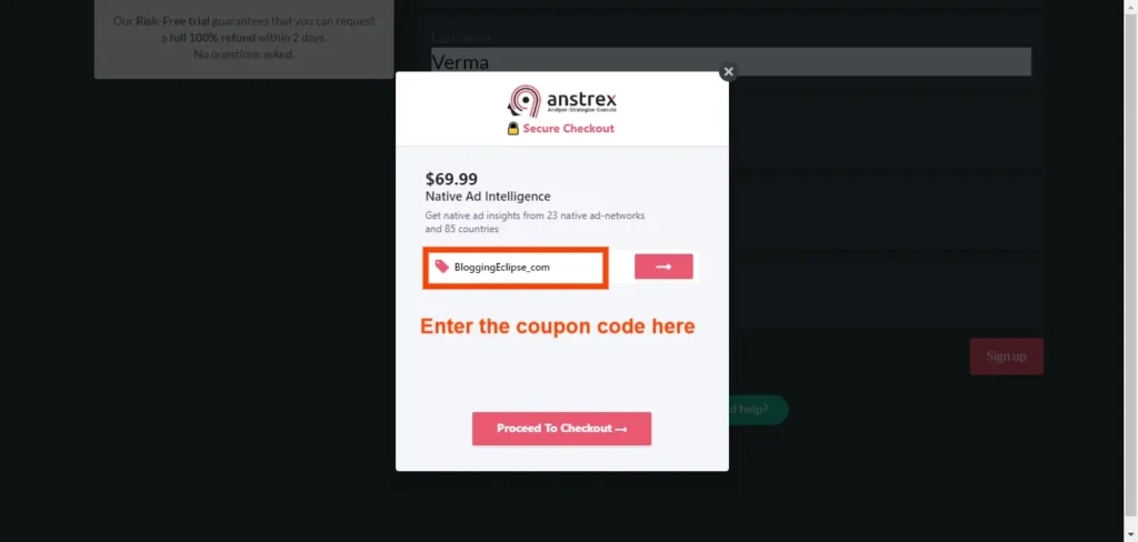 Anstrex Coupon code